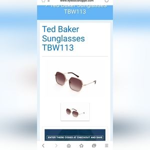 Ted Baker London sunglasses brand new never been put on trying to get 100